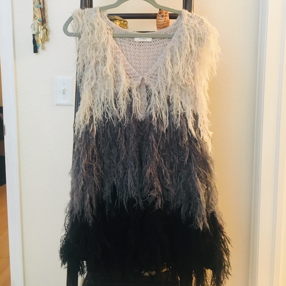 Fringe boho sweater vest